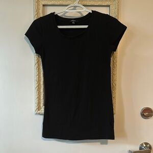 Ambiance Black Fitted Cap Sleeve T-Shirt